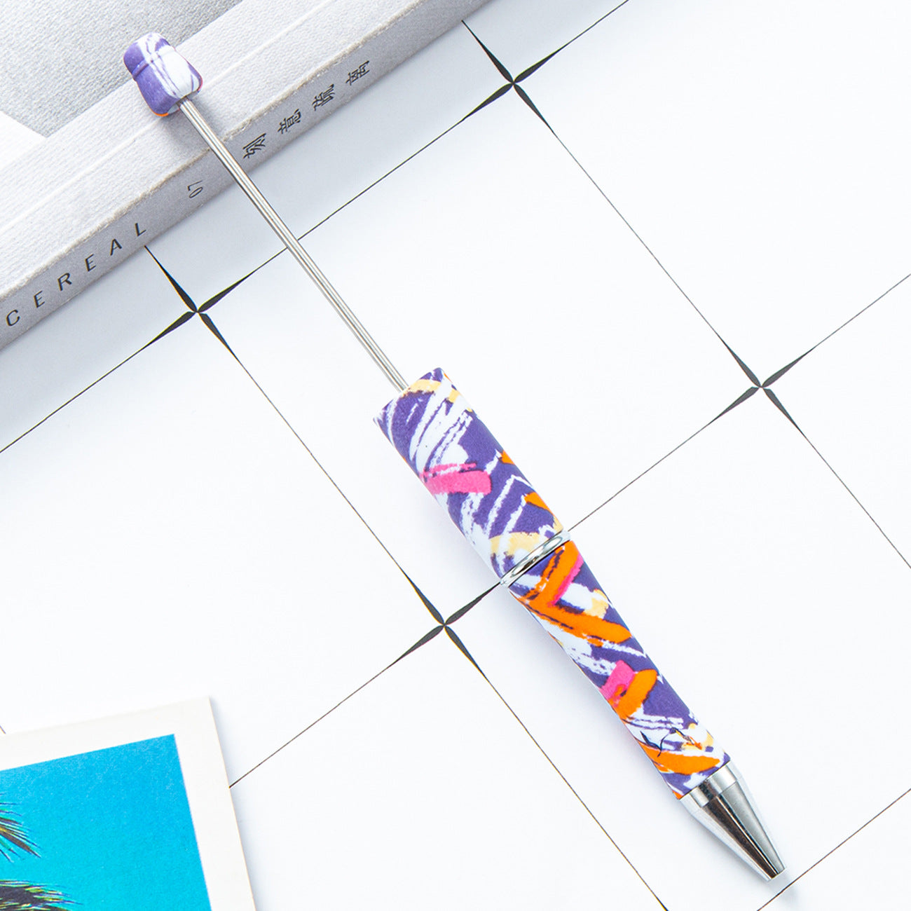 Wholesale Beadable Pens Cow Print Leopard Print Christmas Plastic Pen DIY for Beaded